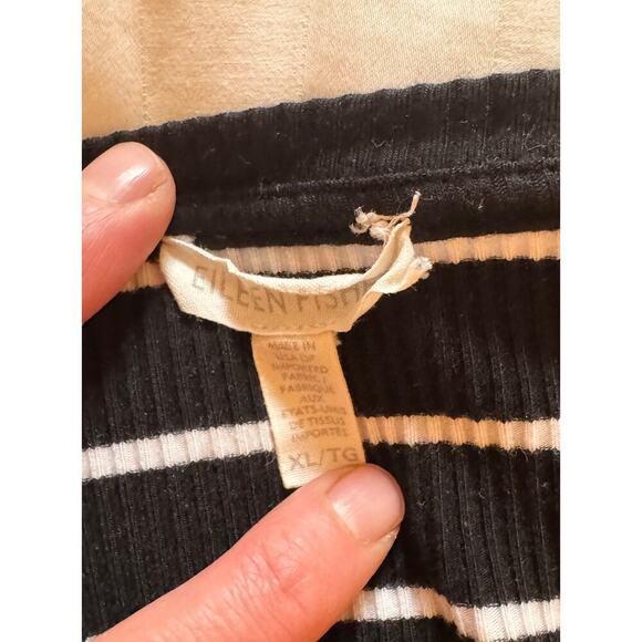 EILEEN FISHER Shortsleeve Striped Tencel Tunic Midweight Shirt Size XL - Picture 4 of 5